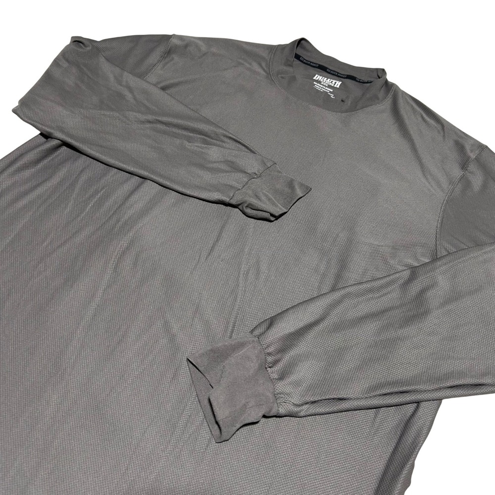 Duluth Trading Co Go Buck Naked Shirt Mens 2XL Gray Long Sleeve Thumbhole Mesh